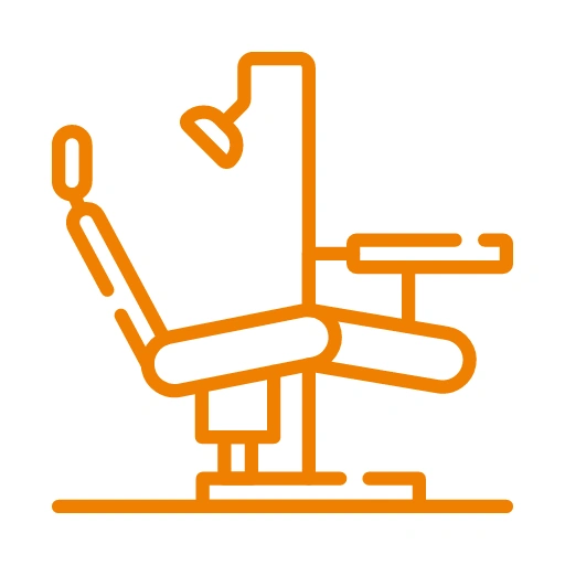 Dentist examining patient